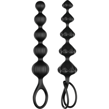 Satisfyer Love Beads - комплект черни анални мъниста