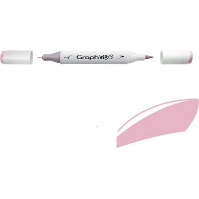 Lihová fixa GRAPH'IT oboustranná Brush & Fine, Powder Violet