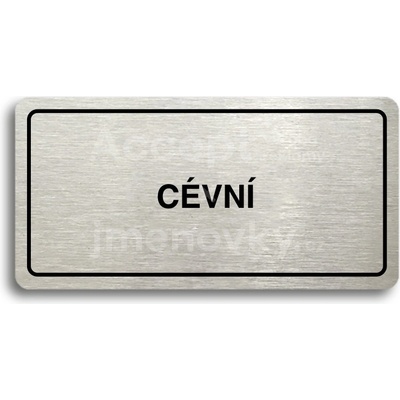 ACCEPT Piktogram CÉVNÍ - stříbrná tabulka - černý tisk