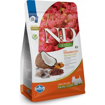 N&D Quinoa Dog Adult Mini GF Skin & Coat Herring & Coconut 7 kg