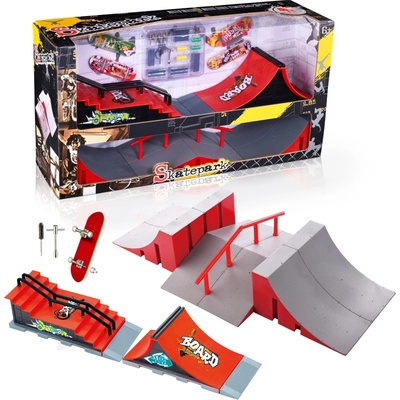 Skatepark Set XL Street Moduly s Rail Schodištěm a 2 Fingerboardy – Zboží Dáma