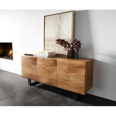 Delife New Live Edge 145 cm 3 dvířkaová podnož