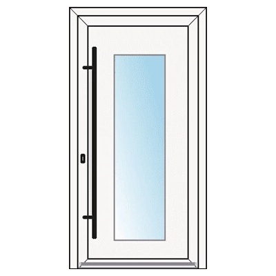 OknaDvereNaMiru.cz Vchodové dveře INOX 1416 ořech 100 x 200 cm