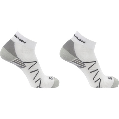 Salomon Мъжки чорапи Salomon Hornet Quarter 2 Pack Running Socks Mens - White/Grey