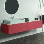 Ideal Standard Atelier Conca червено-оранжев матов стенен шкаф с 2 чекмеджета 200 см (T3987Y3)