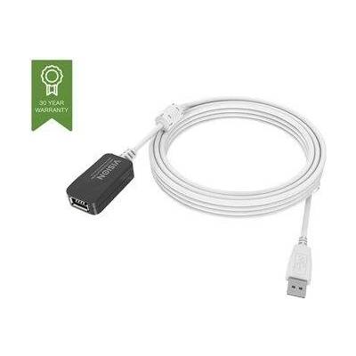 Vision TC 5MUSBEXT+ Techconnect - Prodlužovací šňůra USB - USB (F) do USB (M) - USB 2.0 5m bílý