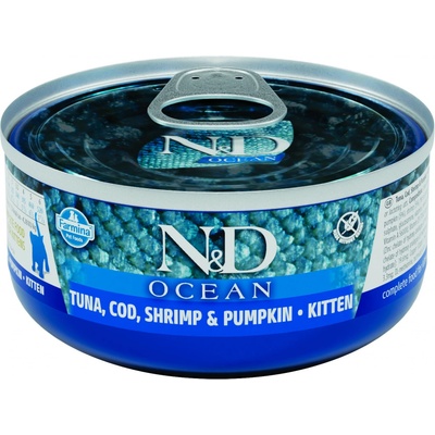 N&D Cat Ocean Kitten Tuna & Cod & Shrimp & Pumpkin 70 g