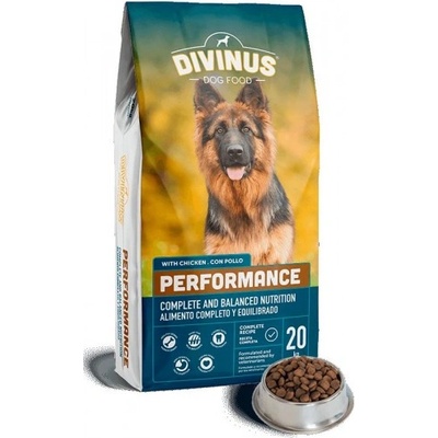 DIVINUS performance - балансирана суха храна за пораснали кучета от средни и едри породи, 20 кг - Португалия