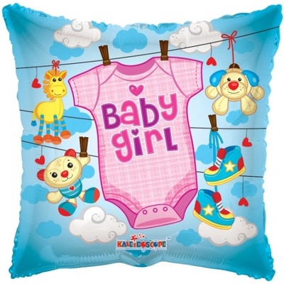 Smart balloons Balónik fóliový Vankúšik Baby Girl 46 cm