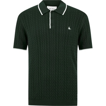 Jack Wills Блуза с яка Jack Wills Men's JW Braid Knitted Short-Sleeve Polo Shirt - Evergreen