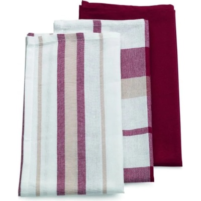 Kela Комплект домакински кърпи за съдове Kela - Pasado, 3 броя, 65 х 45 cm, червени (KELA 15963)