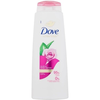 Dove Aloe Vera a ružová voda 2v1 Hydratačný šampón na vlasy 400 ml