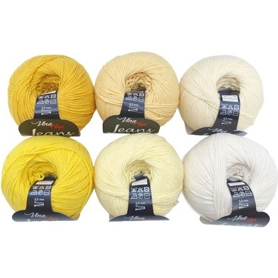 Příze Jeans (Vlna-Hep) sada 2306 (6ks) žlutá
