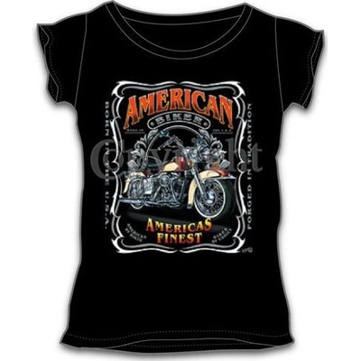 Damské moto tričko American Biker čierne