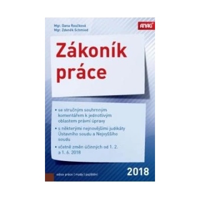Schmied Zdeněk - Zákoník práce 2018 sešitové vydání