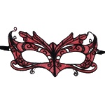 Queen lingerie Маска queen lingerie - lace mask with red details