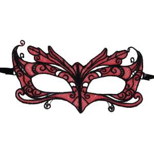 Queen lingerie Маска queen lingerie - lace mask with red details