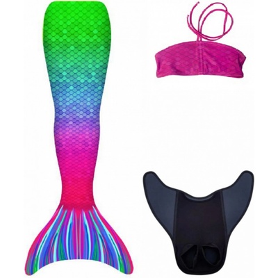 mořské panny Kuaki Mermaids ocas monofin ploutev a vrchní díl pla set 3 ks Capri