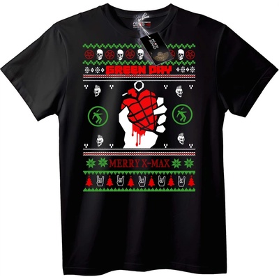 NOONEBRAND Тениска Green Day Коледен - XS, White