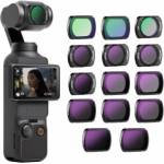NEEWER 14 magnetic filter set compatible with DJI Osmo Pocket 3 / Pocket 4 / Xtra Muse, CPL ND (8/16/32/64/128/256/1000) ND8/PL ND16/PL ND32/PL ND64/PL LPR Black Diffusion 1/4 - 10103578