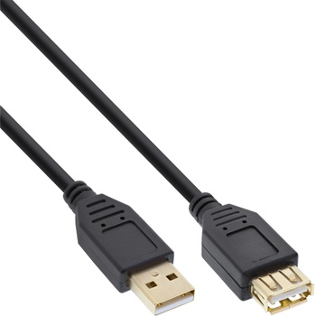 InLine 34615S USB кабел USB 2.0 1, 5 м USB A Черен (34615S)