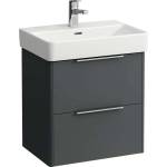 Laufen Base - Шкаф за мивка, 52x52x36 см, 2 чекмеджета, сив H4021521102661 (H4021521102661)