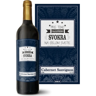 Sablio Pre toho najlepšieho svokra na celom svete Cabernet Sauvignon Červené víno 12 % 0,75 l (holá fľaša)