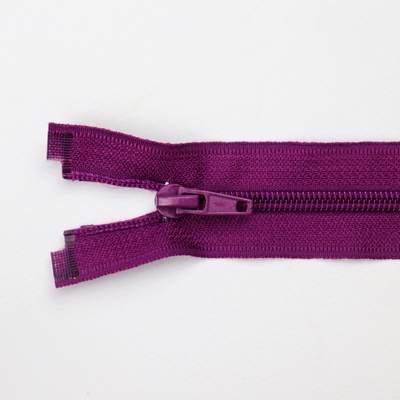 Pro Háčkování Spirálový zip dělitelný 60 cm fuchsiově fialový