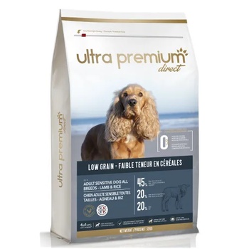 Image 1 of Ultra Premium Direct Adult sensitive all breeds lamb rice - суха храна за пораснали чувствителни кучета, агнешко с ориз, с ниско съдържание на зърно, 45% месо и месни съставки, 12 кг, Франция LG1208