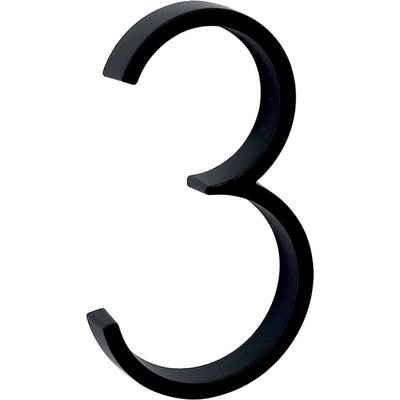 RN.125V.3.CE číslo "3" čierne Čierna