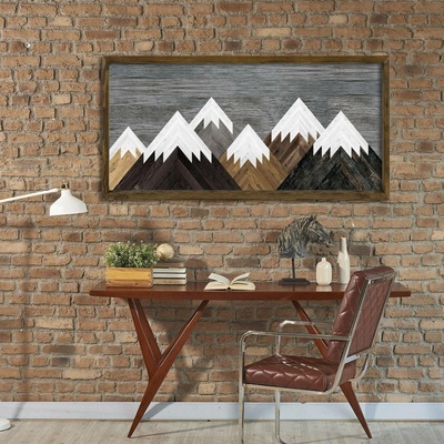 ASIR Nástěnný obraz MOTIV HORY 60 cm MDF