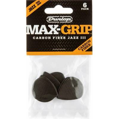 Dunlop 471P3C Nylon Max Grip Jazz III Player Pack Carbon