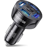  Mobilly зарядно за кола, 4x USB-A, бързо зареждане QuickCharge 3.0, черна (XXX)