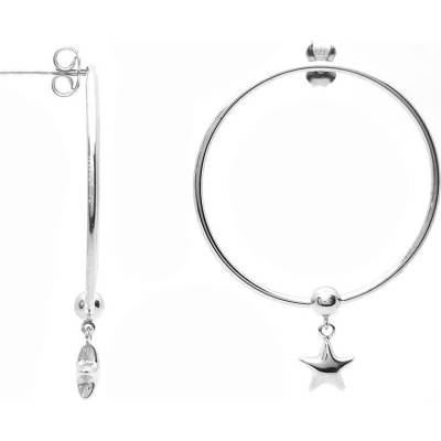 Šperk Holíč kruhové náušnice s hviezdami N151-1