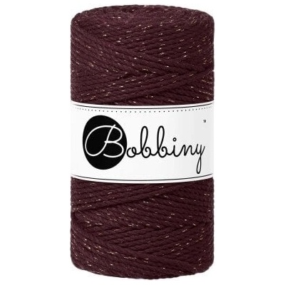 Bobbiny 3PLY Macramé Rope 3 mm 100 m Golden Burgundy юта (TS-E095)