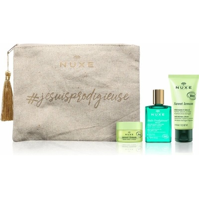 Nuxe Huile Prodigieuse Nuxe Very Rose 3v 1 micelární voda upokojujúca micerálna voda na tvár a oči 100 ml + Nuxe Super Serum protivráskové sérum s kyselinou hyalurónovou 30 ml + NUXE Huile Prodigieuse