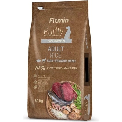 Fitmin Purity Rice Adult Fish & Venison 12 kg