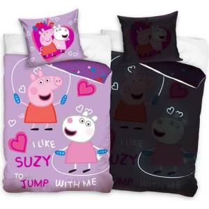 Sonne Детски светещ спален комплект Peppa Pig Love - 2 части (P1417046)