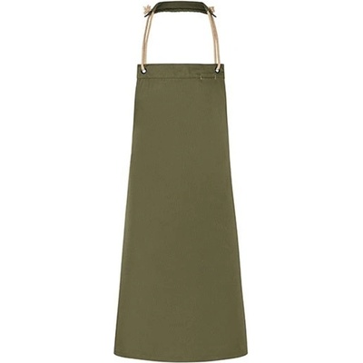 Karlowsky Gastro zástěra s laclem KY056 Moss-Green 70x85cm