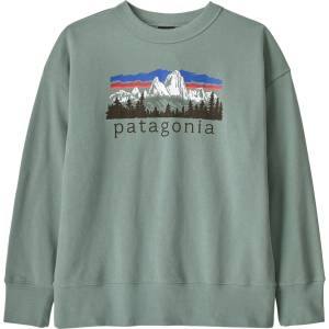 Patagonia Детски пуловер Patagonia Kid's Crew Sweatshirt Jumper - Fitz Roy Foothills: Cover Green - размер XL (704-5987-0315)