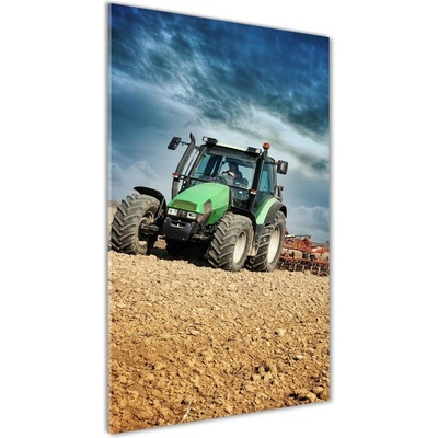 Vertikálny foto obraz sklenený Traktor 50x100 cm