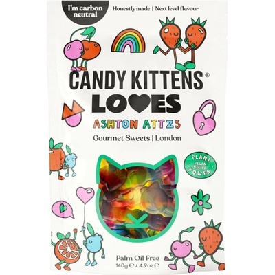 Candy Kittens Loves žvýkací bonbonky s ovocnými příchutěmi 140 g