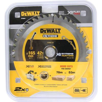 DeWALT DT99561 XR FLEXVOLT pílový kotúč 165 x 20 mm, 42 zubov
