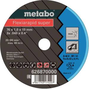Metabo - Режещ диск за метал 76x10 мм, 5 бр. 626870000 (626870000)