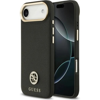 GUESS Калъф Guess Grained Strass Logo MagSafe за iPhone Air - черен