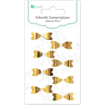 DP Craft Samolepící mašle zlatá 8ks