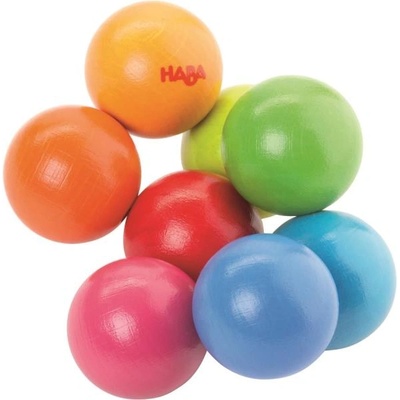 HABA Дървена дрънкалка и моторна играчка Топчета