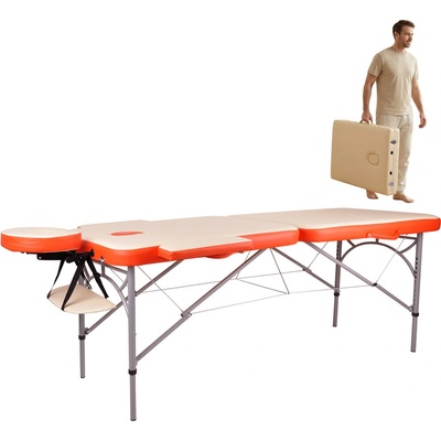 inSPORTline Tamati 186x70x63-90 cm 2-dielne hliníkové oranžová