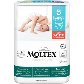 Moltex Pure & Nature Junior Size 5 еднократни пелени гащички 9-14 kg 20 бр