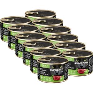 RAFI Super Rafi Cat Adult P&F Game and Chicken hearts 12 x 185 г